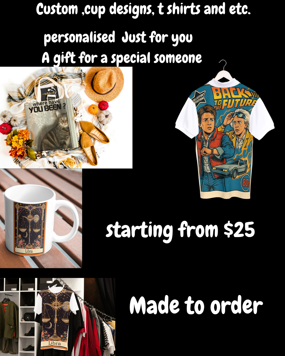Custom sublimation cups designs, T shirts and ETC.